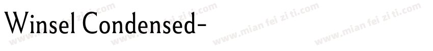 Winsel Condensed字体转换